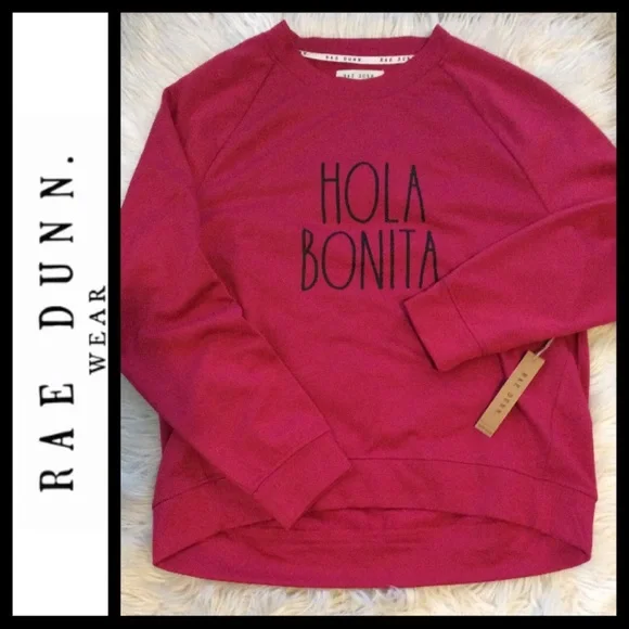 NWT Rae Dunn “Hola Bonita” Sweatshirt - Picture 3 of 5